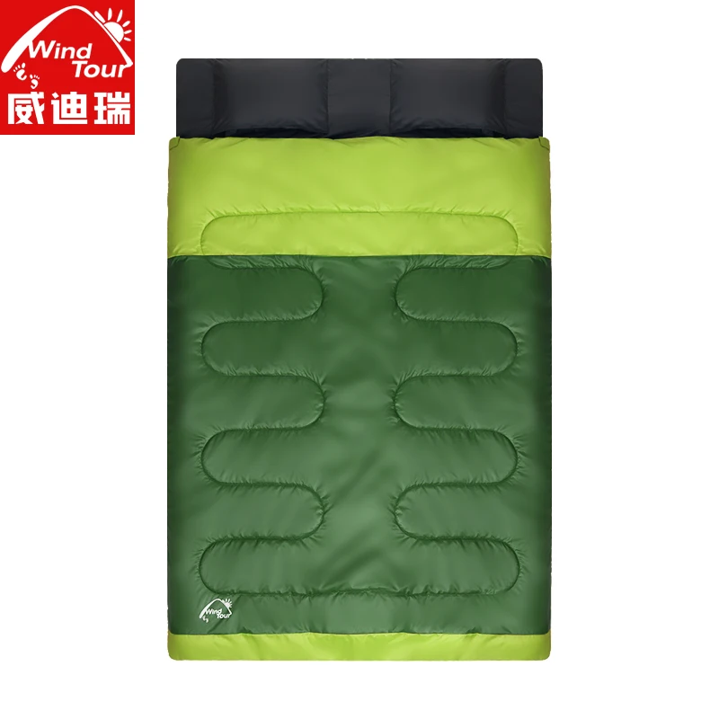 2018 High Quality Cotton Filling 2 Person Double Sleeping Bag 3 Season Use Comfortable Warm Sleeping Bag Double Sleeping Bag