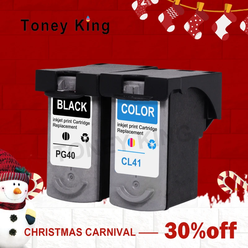 Toney King PG40 CL41 Ink Cartridge For PG 40 CL 41 Compatible for Canon Pixma MP160 MP140 MP210 MP220 MX300 printer cartridges