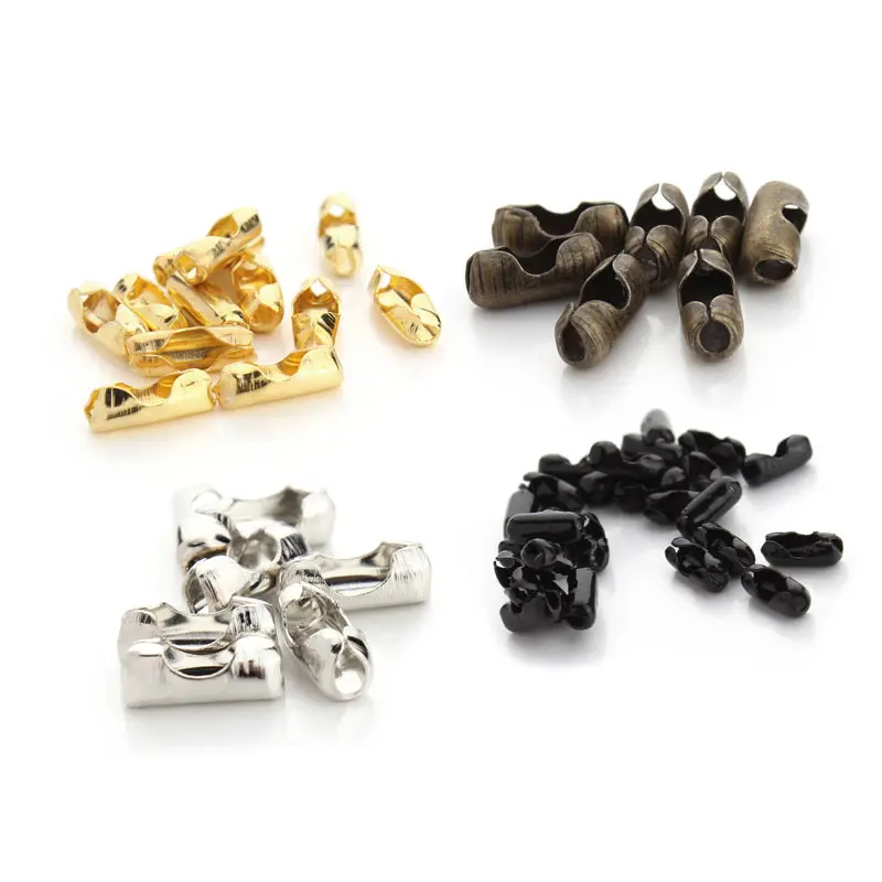 200 sztuk/partia Dia1.5 2 3.2mm łączniki łańcuszka kulkowego zatrzaski miedziane złącza Diy biżuteria łańcuszki akcesoria akcesoria do wyrobu naszyjników