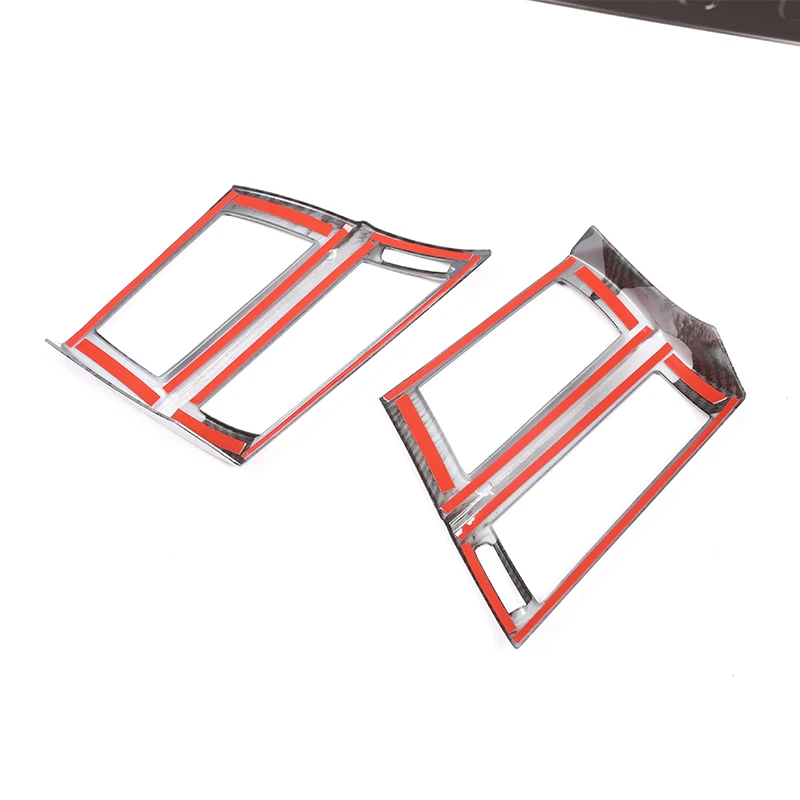 For BMW X5 X6 E70 E71 2008-2013 Car Accessories Carbon Fiber 2 Pcs ABS Car Front Side Air Conditioning Vent Frame Trim
