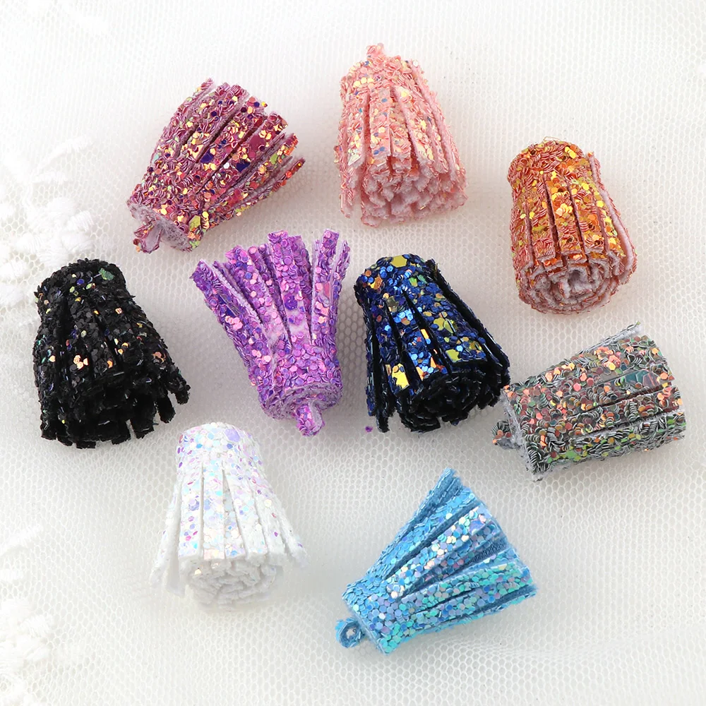 10~30pcs mixed Types Tassel Findings Flower Silk Polyester Charms Pendant Drop Earring Tassel for Jewelry DIY Graft Making