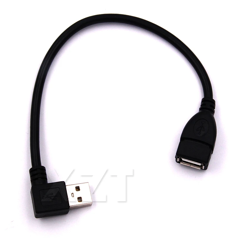 1pcs Left angled adapter 90 degree male to female USB 2.0 AM/AF new Connector for laptop PC Computer Black L Shape Converter