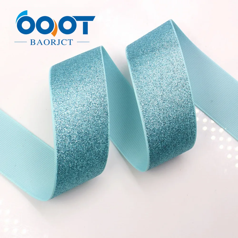 OOOT BAORJCT G-181027-1441,38MM 10Yards Solid Color Flash Powder Grosgrain Ribbon,Wedding Decoration,DIY Gift Wrapping Materials