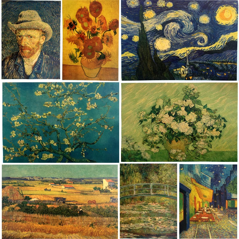 

Van gogh painting famous Art Print Poster Wall Picture Canvas Painting Living Room Decor No Frame