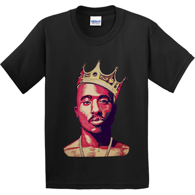 

100% Cotton,Children Fashion 2pac Hip Hop Swag Funny T-shirt Kid Tupac Amaru Shakur Clothes Boys and Girls Casual T shirt,GKT007