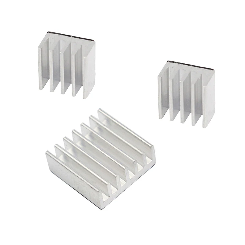 10 Pçs/lote 3 Raspberry Pi Dissipador de Calor de Alumínio Dissipador de Calor bloco de Resfriamento da CPU 3 Refrigerador Radiador para Raspberry Pi Modelo B + Plus Pi3 B 2B
