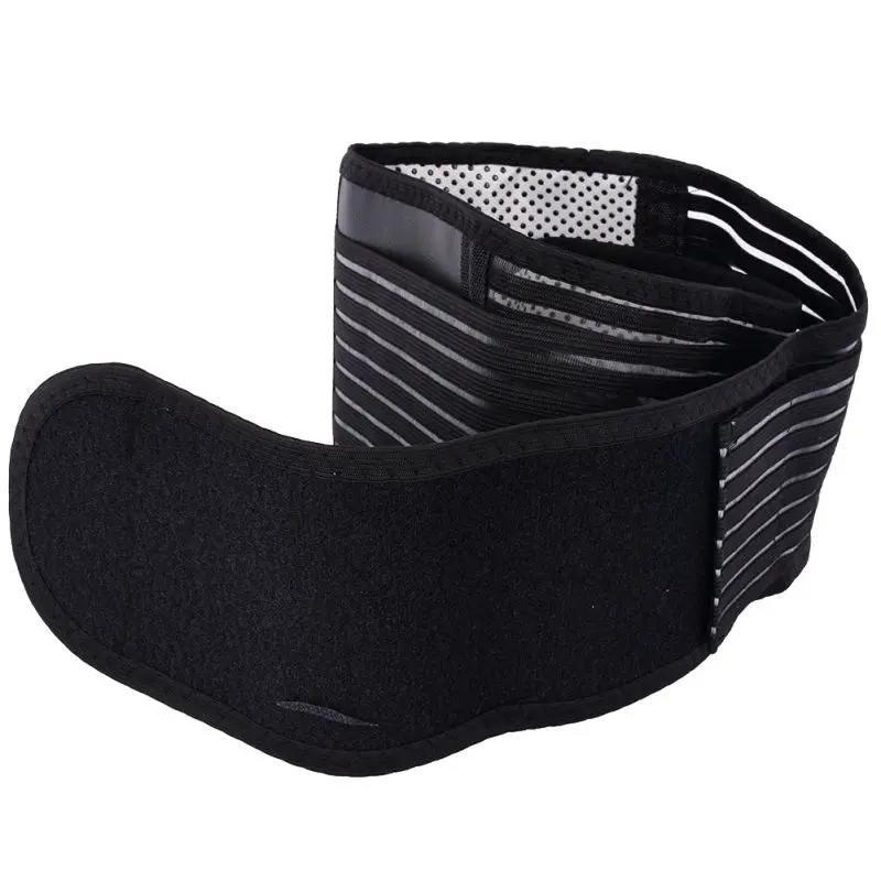 S-XL Men Tourmaline Self-heating Magnetic Therapy Waist Support Sport Waistband Fitness Breathable Brace Lower Back Safety Belt