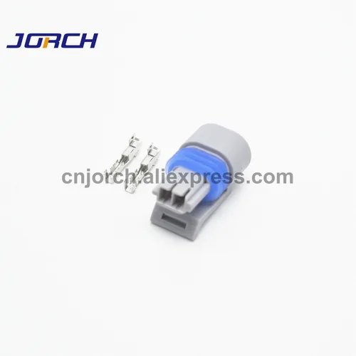 Imagen 2 del producto 10 juegos Delphi 2 pines Sensor de temperatura del aire de admisión enchufe conector de cable eléctrico impermeable para GM 12162197