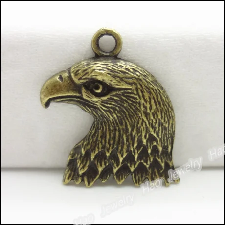 50pcs Vintage Charms Eagle Pendant Antique bronze Fit Bracelets Necklace DIY Metal Jewelry Making