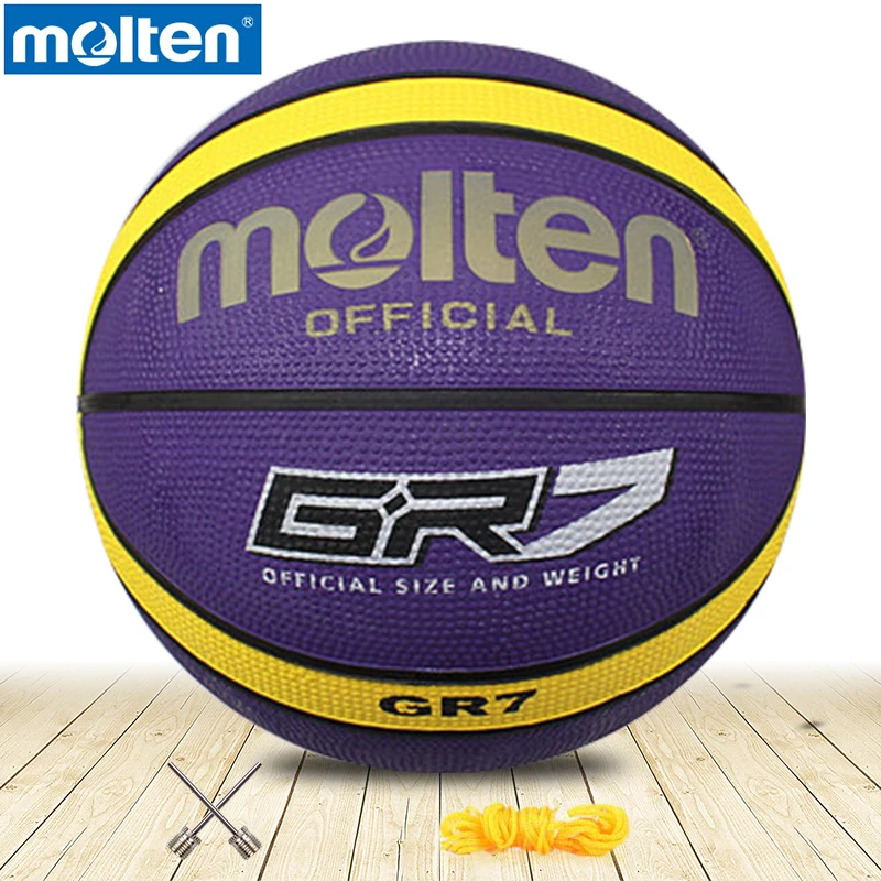 

original molten basketball ball GR7 High Quality Genuine Molten rubber Material Official Size7 size6 Free With Net Bag+ Needle