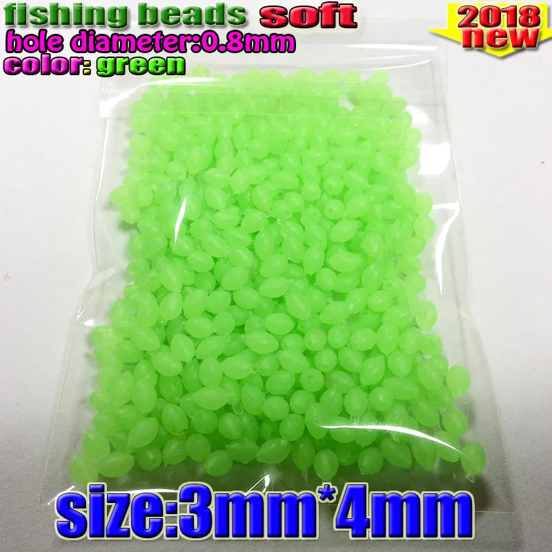 fihsing plastic luminous fishing beads glow in the dark 2*3 3*4----12*16mm more size choose