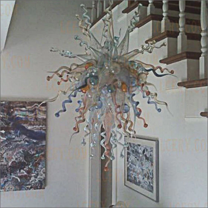 

Artistic Style Italian Blown Glass Chandeliers Hanging Lamp Murano Glass Modern Art Design