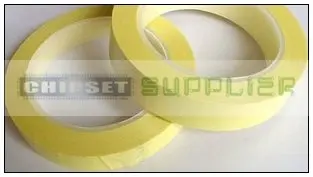 2 rolls 8mm*66M*0.06mm PET High Temp Withstanding Insulation Anti-Flame Adhesive Mylar Tape for Transformer Yellow,  (optional)