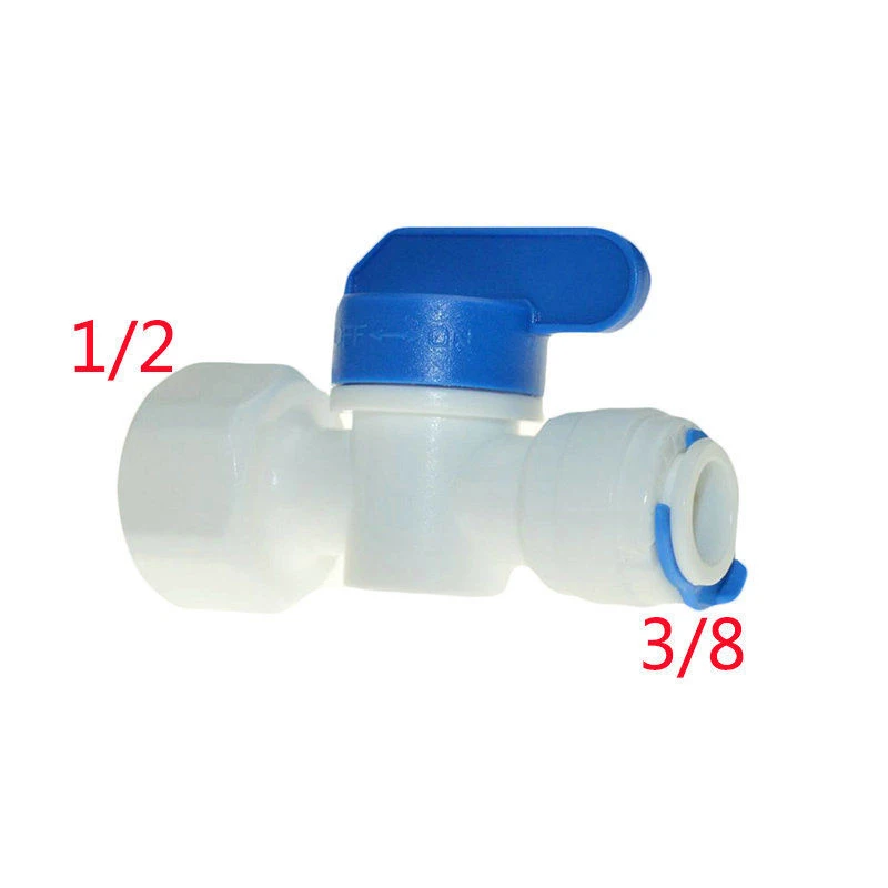 

2 шт. равный прямой 1/2 женщина-3/свет 8 tube шаровой клапан выключение быстрое подключение при помощи обратного осмоса