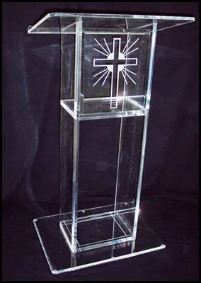 

Free Shipping fashionable acrylic pulpit of the church with column, acrylic podium