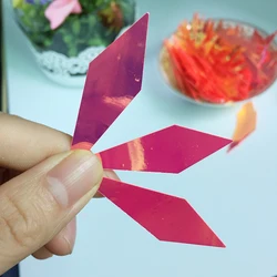 260pcs/lot 15*50mm Transparent AB Sequins Pack Light Red Sewing Sequins PVC Flat Crafts DIY Christmas Garment Accessories Sequin