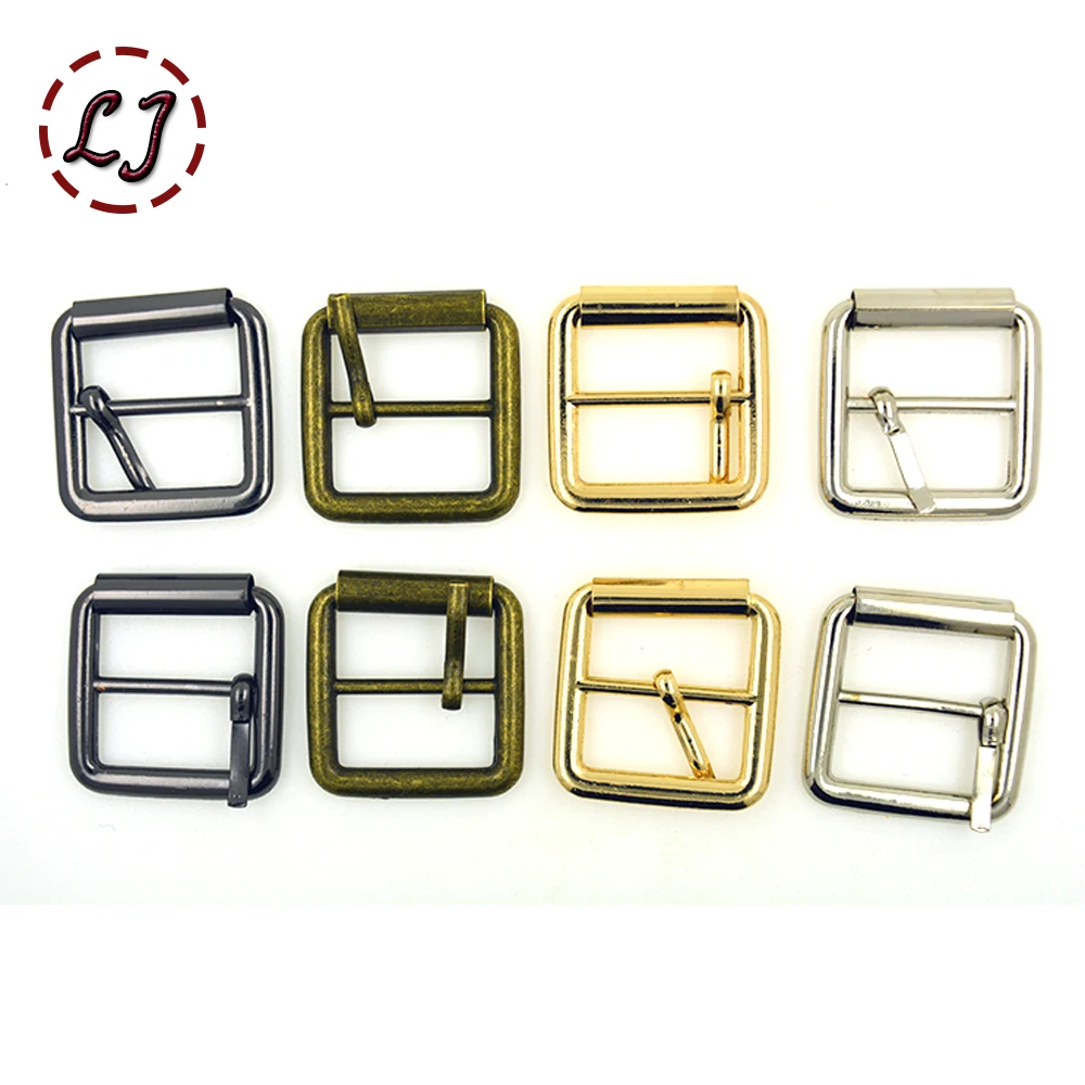 High quality 20pcs/lot 20mm gold silver bronze black iron pipe Square alloy metal shoes bags Belt  Buckles  DIY sew accessory