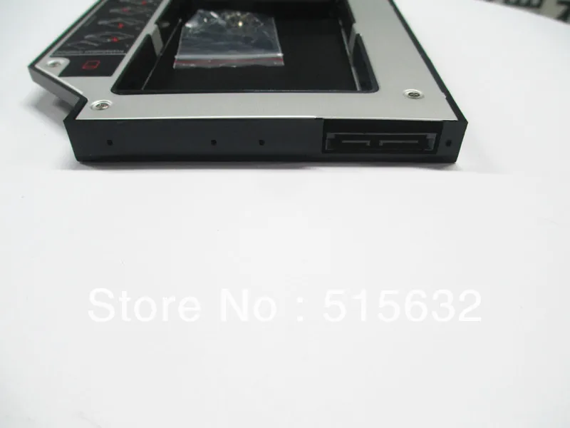 New USB 2.0 Slim External Case Enclosure for 12.7mm Sata Cd DVD Rw Burner Drive + 12.7mm HDD Hard Drive Optical Bay Caddy