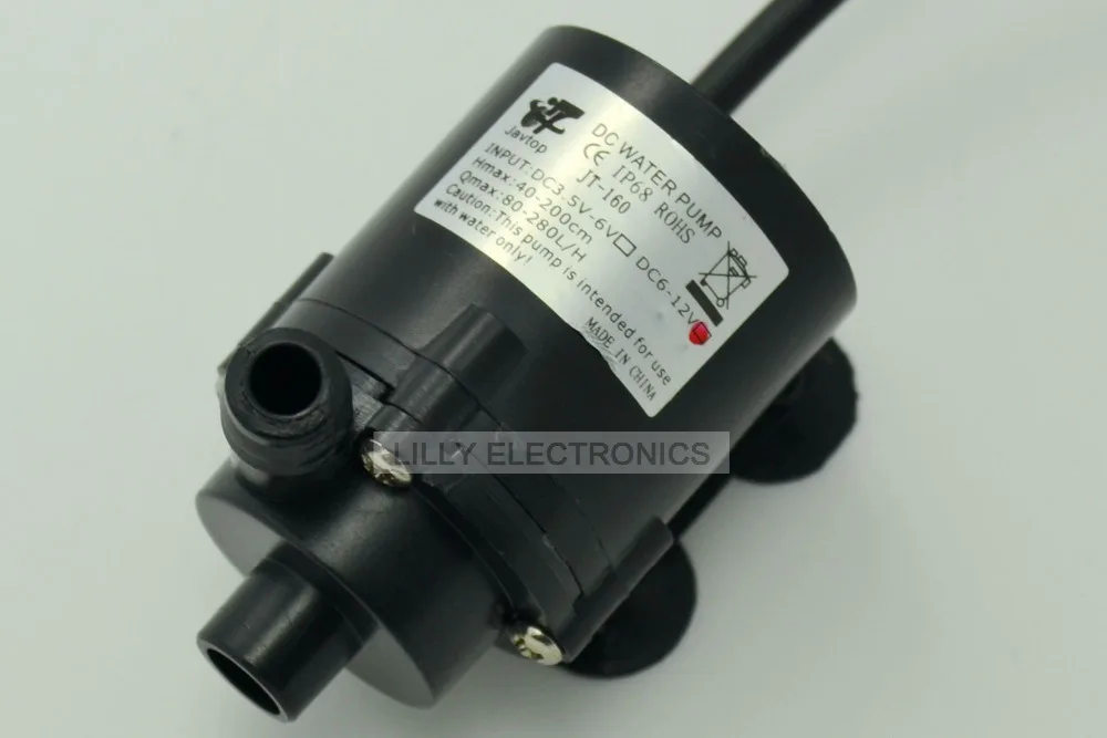 Mini bomba de água magnética sem escova 12V DC (alta temperatura 100 graus) com rosca