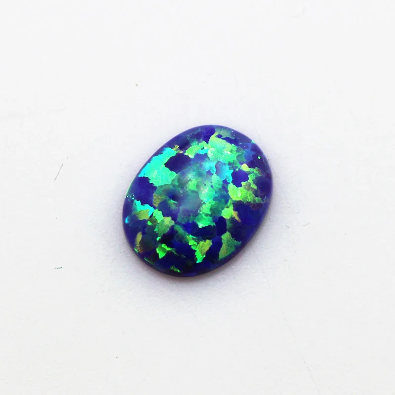 hyacinthine opal stone loose beads gemstones oval shape flat base cabochon created gemstone for jewelry DIY violaceous stones