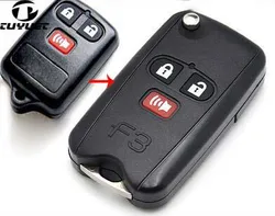 Modified Flip Remote Key Shell 3 Buttons For BYD F3 F3R Folding Car Key Blanks