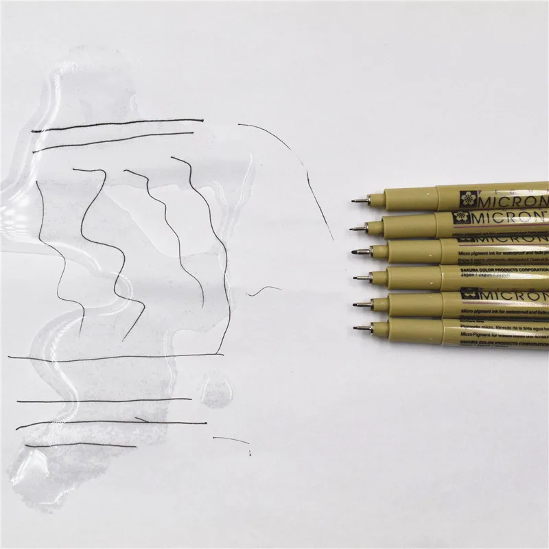 7/9/11/12 pcs Sakura Pigma Micron Pen Needle drawing Pen Lot 005 01 02 03 04 05 08 Brush pen Art Markers