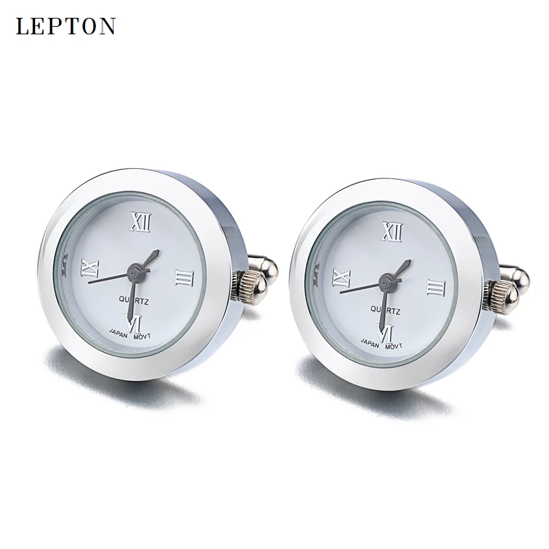 Hot Sale Battery Digital Watch Cufflinks For Men Lepton Real Clock Cufflinks Watch Cuff links for Mens Jewelry Relojes gemelos