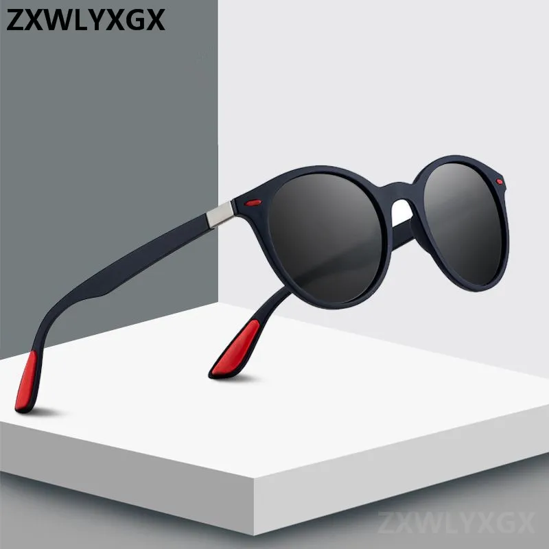 ZXWLYXGX DESIGN Men Women Classic Retro Rivet Polarized Sunglasses TR90 Legs Lighter Design Oval Frame UV400 Protection oculos