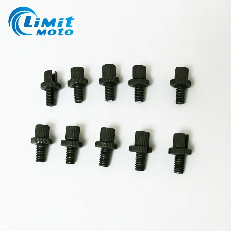 Universal 10pcs/lot M8*27 Alloy slotting screws Motorcycle Cable Brake Clutch Line Adjusters Pair Adjustment Screws