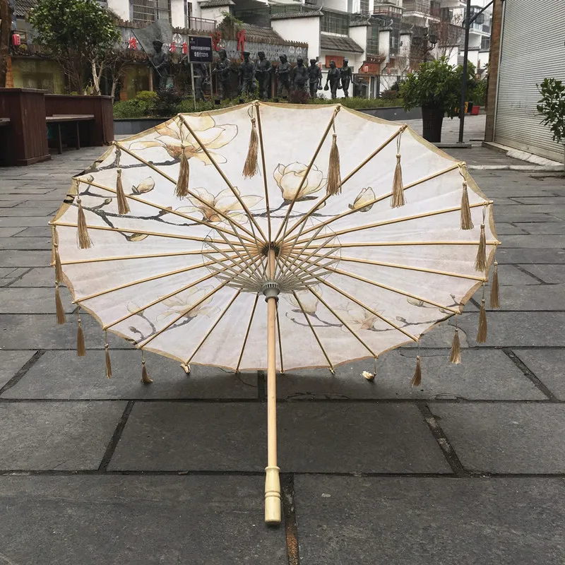 Paraguas antiguo de China y Japón, Kimono Hanfu, flor, película, TV, estudio de fotografía, paraguas de baile, espada, proyectos de juego de Cosplay, paraguas