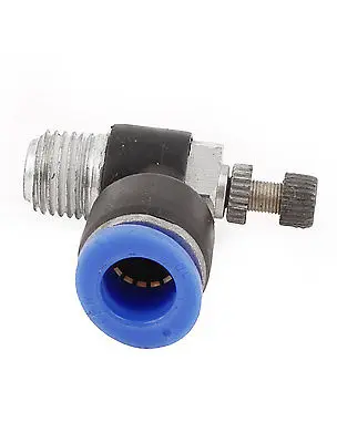 2pcs 1/4PT 1/8PT M5 Male Thread to 4mm Push in Tube Pneumatic Speed Controller Fitting SL4-M5 SL4-01 SL4-02