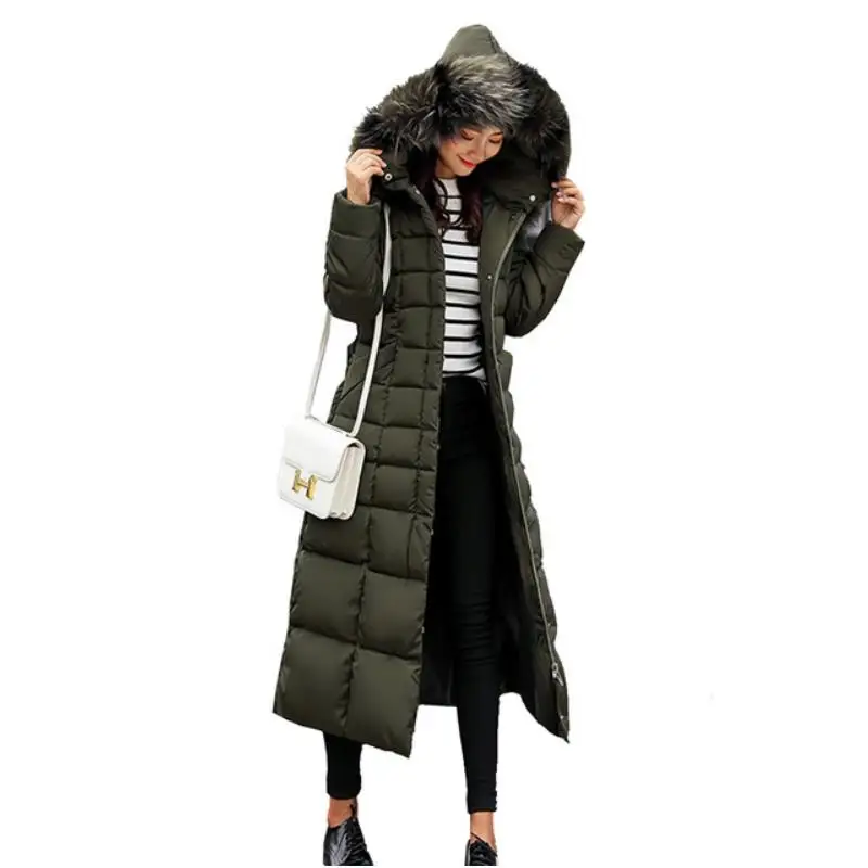 ENLU Rivestimento del Cappotto delle Donne Alla Moda Con Cappuccio Caldo Parka Della Pelliccia del Faux Parka Cappotto di Qualità del Hight Femminile Nuovo Inverno Collezione Hot