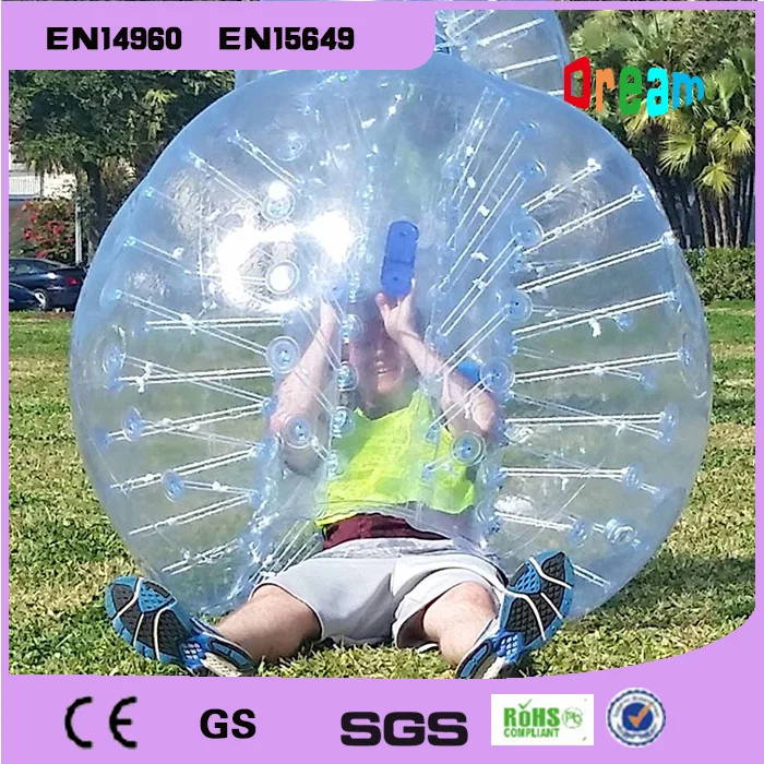 Pelota Zorb inflable para parachoques humano, pelota de fútbol con burbujas de PVC de 1,7 m, pelota Loopy para deportes divertidos al aire libre