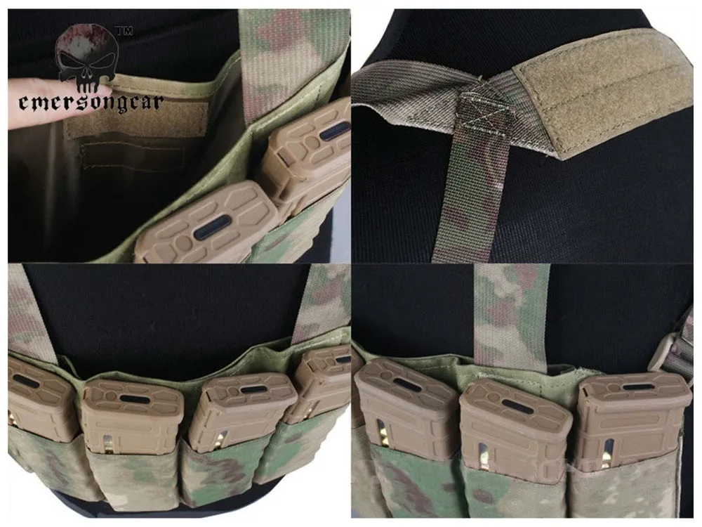 Imagem -06 - Tático Multi-bolsas Transportadora Colete Velocidade Militar Scar-h Peito Rig Em2390 Em2390