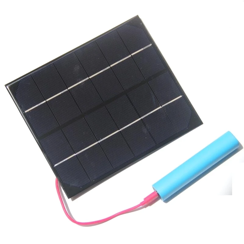 BUHESHUI 6W 6V Solar Cell Monocrystalline Solar Panel Charger DIY Solar Mobile Charger For Power Bank 3.7V LED Light 10pcs/lot