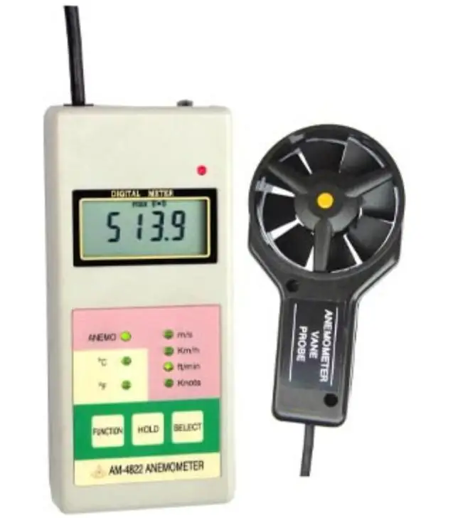 

Digital Anemometer AM-4822 Wind Speed Meter with thermometer