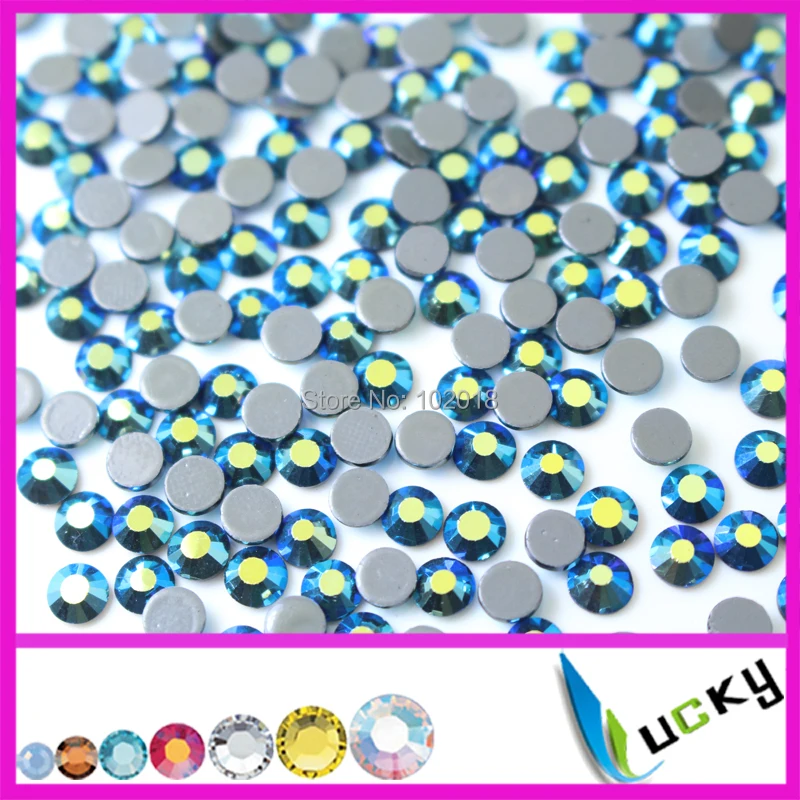 Freeshipping 1440pcs 2014 new design DMC ss20 iron on crystals jet ab  hotfix rhinestones with glue good water and heat test