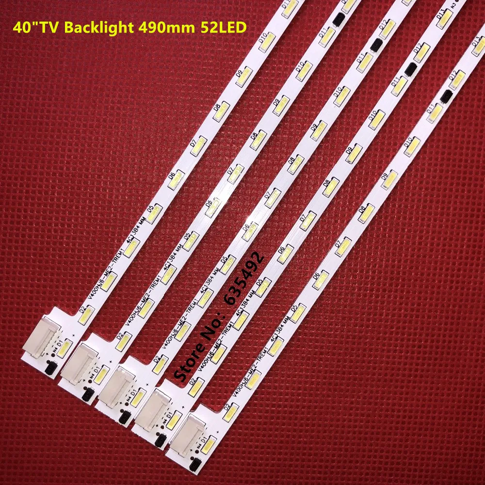 

5pcs 49CM 52 Lamps For LED Bar V400HJ6-ME2-TREM1 IC-40IP800 LC-40IP800 40E62 LCD-40V3A M00078 N31A51P0A N31A51POA V400HJ6-LE8