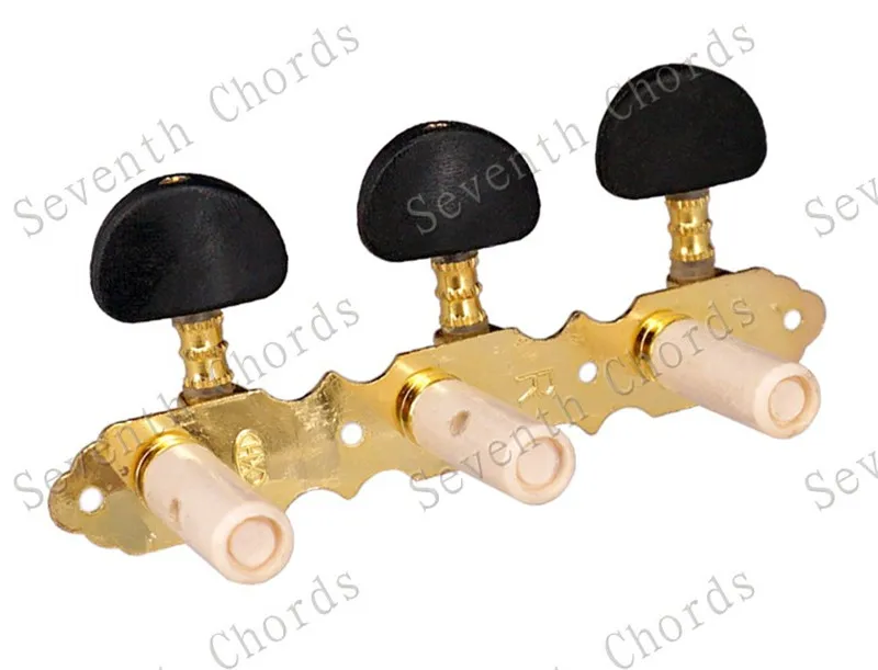 Ein Satz von 3R3L-Stimmwirbeln, Stimmmechaniken für klassische Gitarren, Zubehörteile, Musikinstrument. – Detail 6