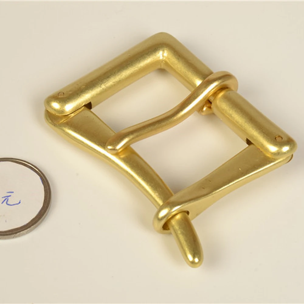 DIY leather craft solid brass fast openning pin belt buckle 39mm inner width 2pcs/lot