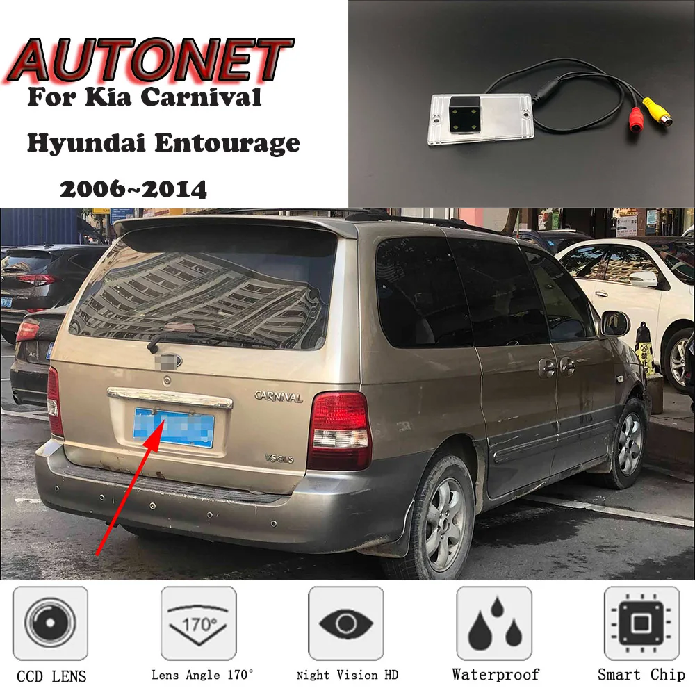 AUTONET HD Night Vision Backup Rear View camera For Kia Carnival Kia Grand Carnival (LWB) Kia Sedona Kia VQ Hyundai Entourage