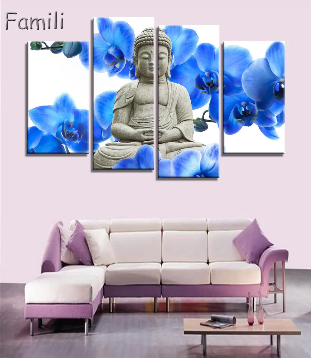 

No Frame Orchid Wall Painting Flower Canvas Painting Home Decoration Pictures Wall Pictures For Living Room Modular Pictures