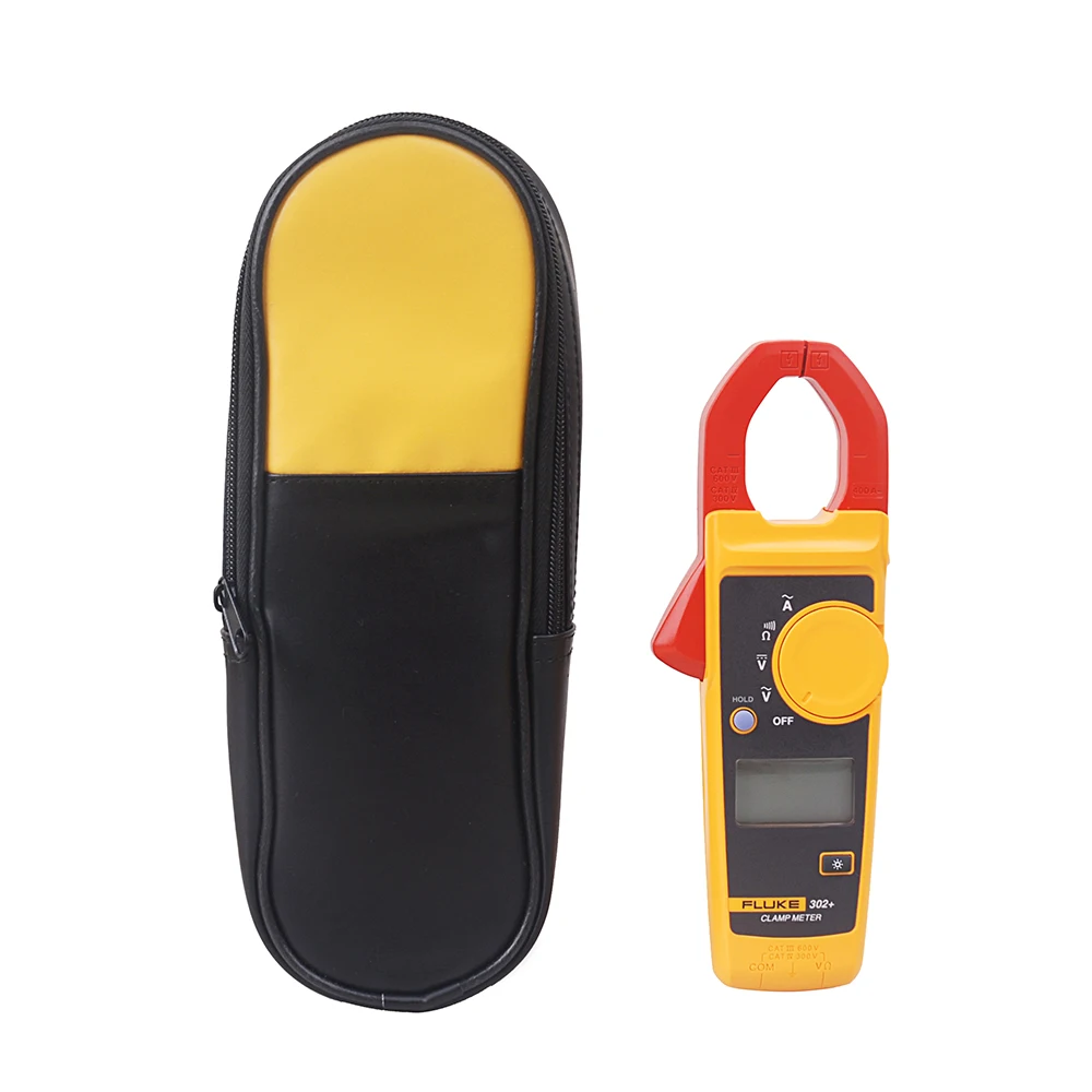 Fluke 302+ Digital Clamp Meter AC/DC Tester With Ohm, Continuity Measurement + soft Carry Case