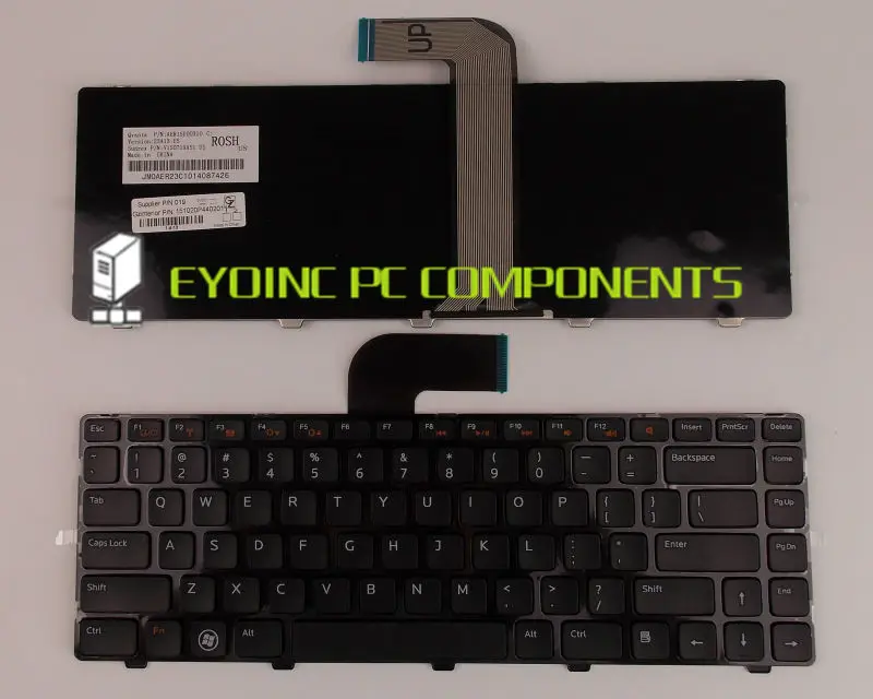 Genuine Laptop Keyboard For Dell AER01U00010 V119525B NSK-DX0SW AER01U00310 MP-10K63US-920 US Version