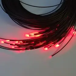 Cable de iluminación de fibra óptica PMMA de 2mm emisor de extremos con solución impermeable para natación o exteriores con camisa de PVC 2 m/lote