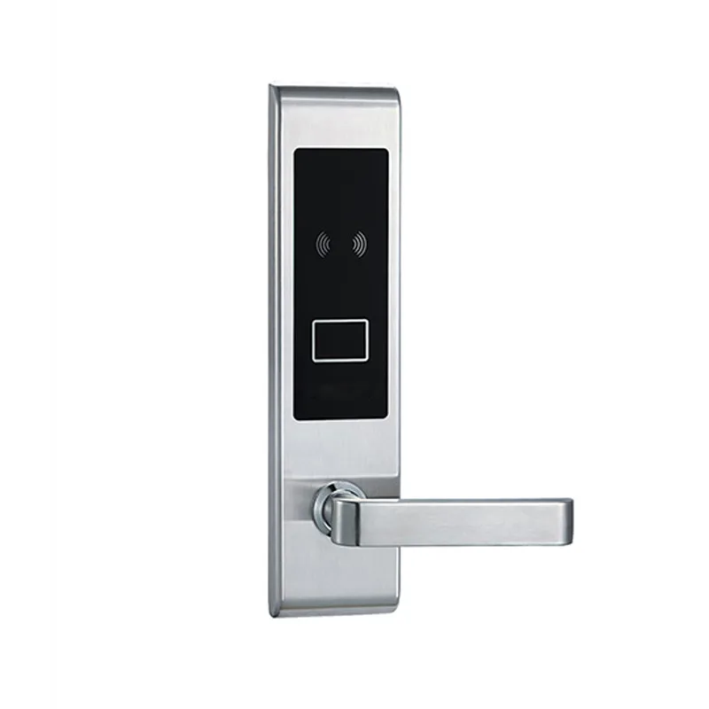 LACHCO Electronic RFID Card Door Lock with Key For Office Apartment Home Hotel Latch with Deadbolt Smart Entry  L16019BS