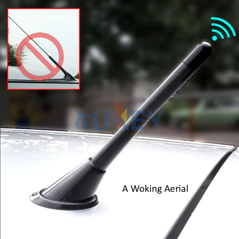 3.5cm/12cm Mini Car Short Carbon Radio Aerial Antenna For Renault koleos Twingo Scenic Megane Fluence Latitude Clio 1/2/3/4 Roof