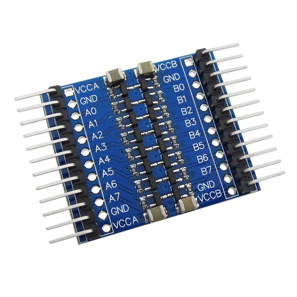 10pcs/lot 8 channel 3.3V-5V 5V-3.3V IIC UART SPI TTL Two-way curved needle level conversion module