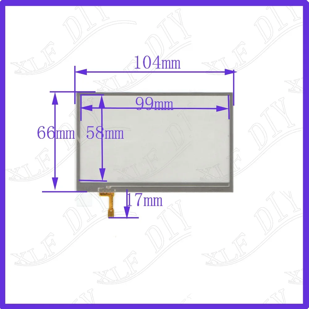 

ZhiYuSun AK 3323 4.3inch 104mm*66mm 4 line touch screen panel 104*66 Sensor glass this is compatible