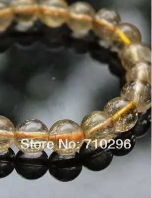 Natural Gold Rutilated Quartz 12MM Bracelet Gem stone quartz bracelets